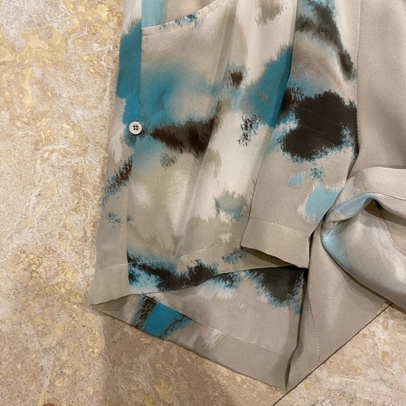 Armani Exchange Limited edition Water Color 100% Silk Romper w/ pockets 4 - Picture 8 of 14